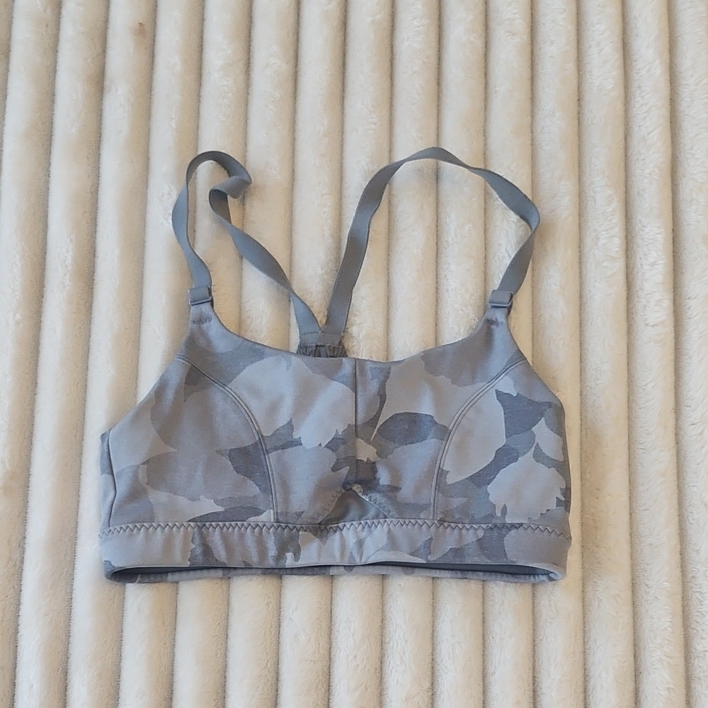 Athleta Gray Sports Bra with Star Print